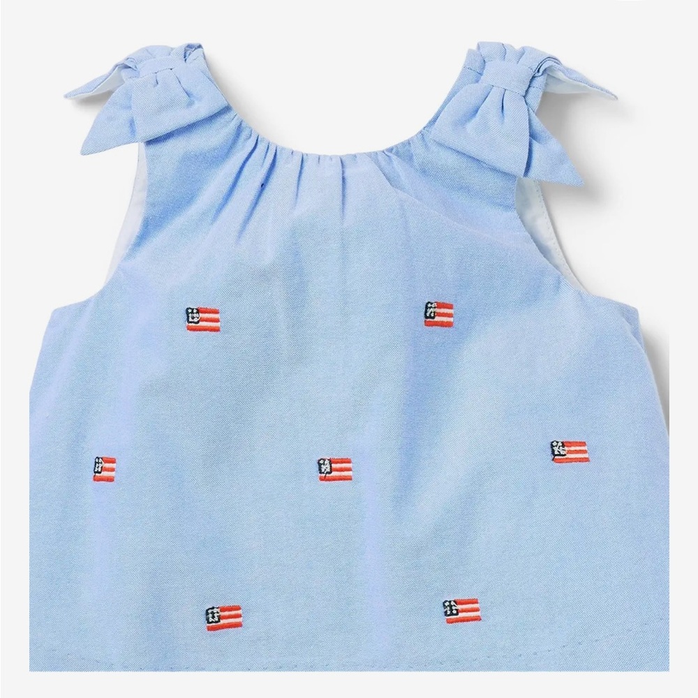 Janie and Jack Embroidered Flag Matching Set NWT - Picture 6 of 7